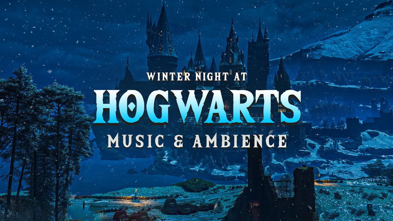 Hogwarts Legacy ❄️ Winter Night at Hogwarts - Harry Potter Music & Ambience