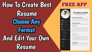 Choose Any Resume Format & Edit | Resume Template Free | Resume Model |CV Template Tamil| Gobi_Muthu