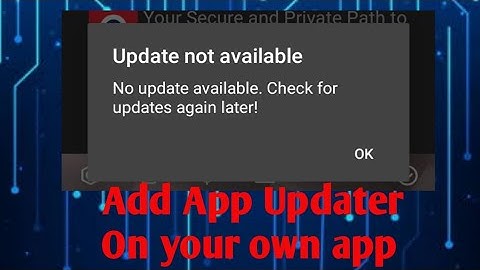 HOW TO ADD APP UPDATER ON YOUR OWN APP(JAVA)