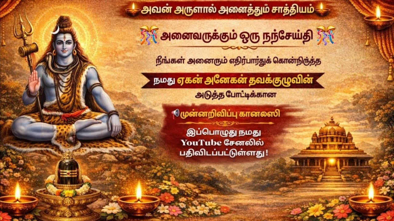 நமது ஏகன் அநேகன் தவக் குழுவின் அடுத்த போட்டி பற்றிய அறிவிப்பு  Announcement on upcoming competition