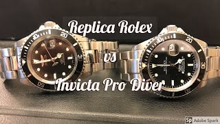 Replica vs Invicta Pro Diver