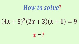A Nice algebra math problem | Olympiad Question | Find the value of the x=?