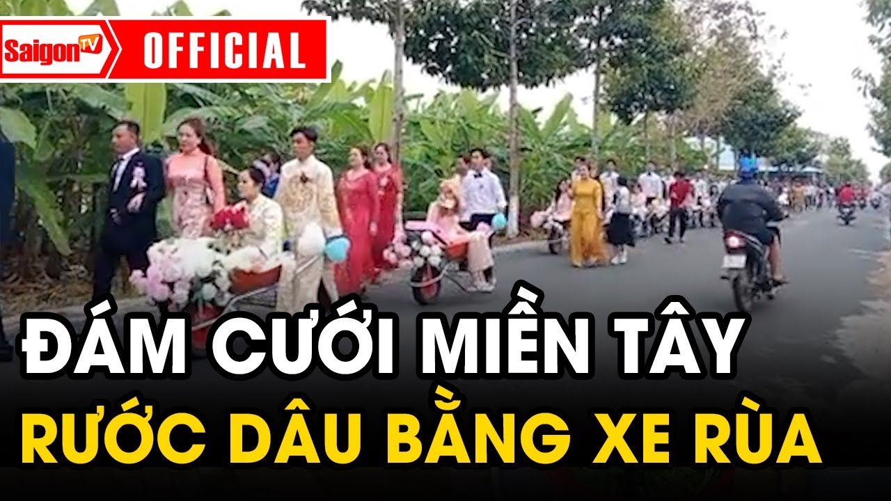 Đám Cưới Miền Tây Chú Rể Rước Dâu Bằng Xe Rùa Khiến Ai Cũng Phấn Khích |  Tin Tức Saigontv - Youtube