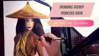 Drawing disney princess raya (raya and ...
