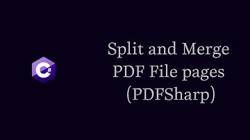 How To Split PDF File pages into separate files and merge them into a single file (PDFSharp)