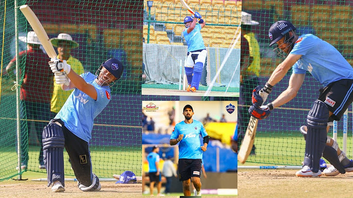 Delhi capital batting practice||David Warner , Mitchell , prithvi Shaw batting