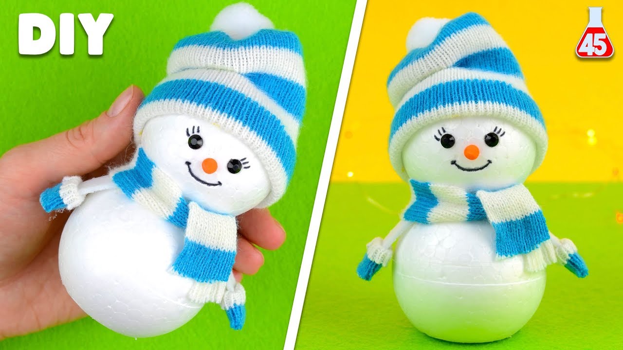 Come realizzare un pupazzo di neve natalizio fai da te - YouTube