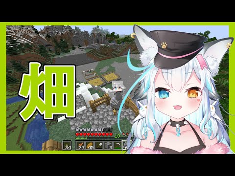 #12【マイクラ】大きな畑を作る🐺【新人Vtuber】