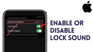 How To Enable Or Disable Lock Sound In iPad