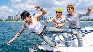 🇨🇦 Jungkook Falls Into the Water While Enjoying Toronto’s Beauty With RM & J-Hope on a Yacht News