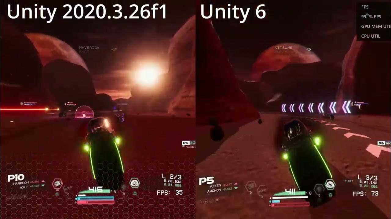 Phaseshift unity comparison 2020 3 26f1 vs unity 6 youtube