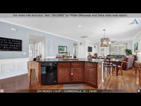 304 Mondo Court, Summerville, SC home video tour