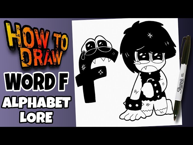 HOW TO DRAW ALPHABET LORE IN REAL LIFE ( WORD F ) como dibujar