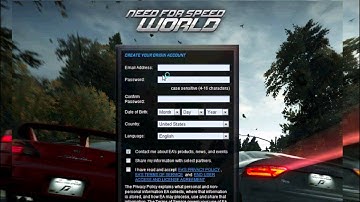 How to make account in need for speed world .