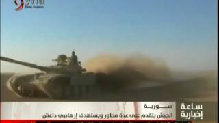 الجيش العربي السوري يتقدم على عدة محاور ويستهدف إرهابيي 