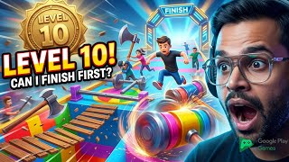 I Reached Level 10 Without Falling! 😱🏃 | Fun Race 3D Gameplay screenshot 3