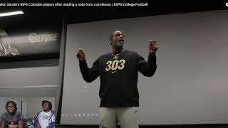 Deion Sanders RIPS Colorado player after reading a note from a professor College Football -REACTION