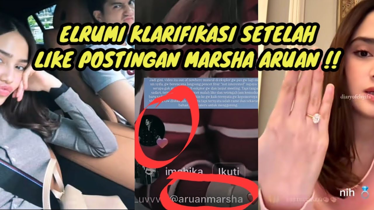 ELRUMI KLARIFIKASI SETELAH LIKE POSTINGAN MARSHA ARUAN 