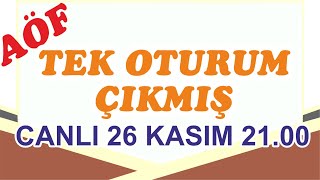 Aöf 26 11 2025 - Çarşamba 21.00 Canlı ᴴᴰ Canli Dersler Başladi - Vi̇ze Yaklaşti