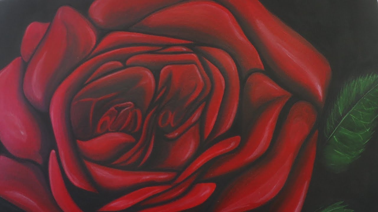 Painting my name in a rose / Meinen Namen in eine Rose malen