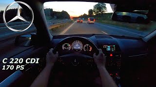 2010 MERCEDES BENZ C 220 CDI W204 170 PS NIGHT POV DRIVE AND TOPSPEED A3 PASSAU (60 FPS) (GPS)