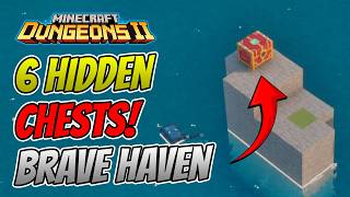 6 SECRET Chests in Brave Haven! Easy Gear & Emerald Farm, Minecraft Dungeons 2