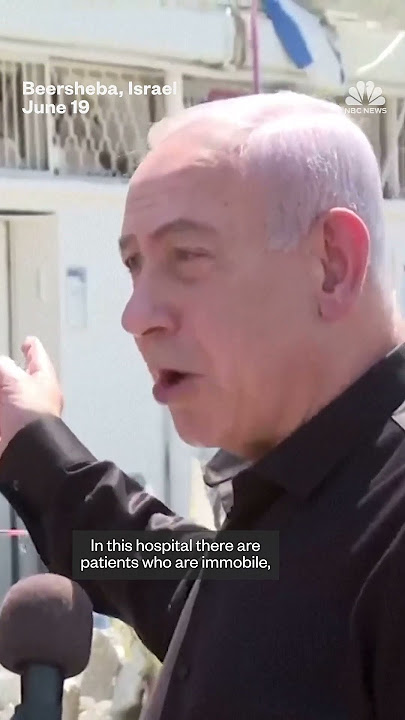Israeli Prime Minister Benjamin Netanyahu visits hospital hit in Iranian strike