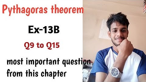 Pythagoras theorem class 9 icse Selina Ex-13B|| chapter 13|| Selina|| icse board /isc|| math