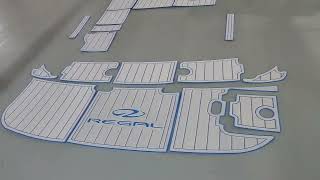 2005 Regal 2600 Swim Platform Cockpit Pad Boat EVA Foam Faux Teak Flooring Mat