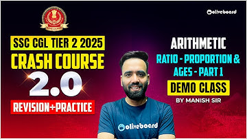 SSC CGL Tier 2 Arithmetic 2025 | Crash Course 2.0 Revision + Practice | Demo Class | By Manish Sir