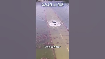 A road in France that disappears underwater