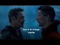 tony and dr strange arguing for 2 minutes straight
