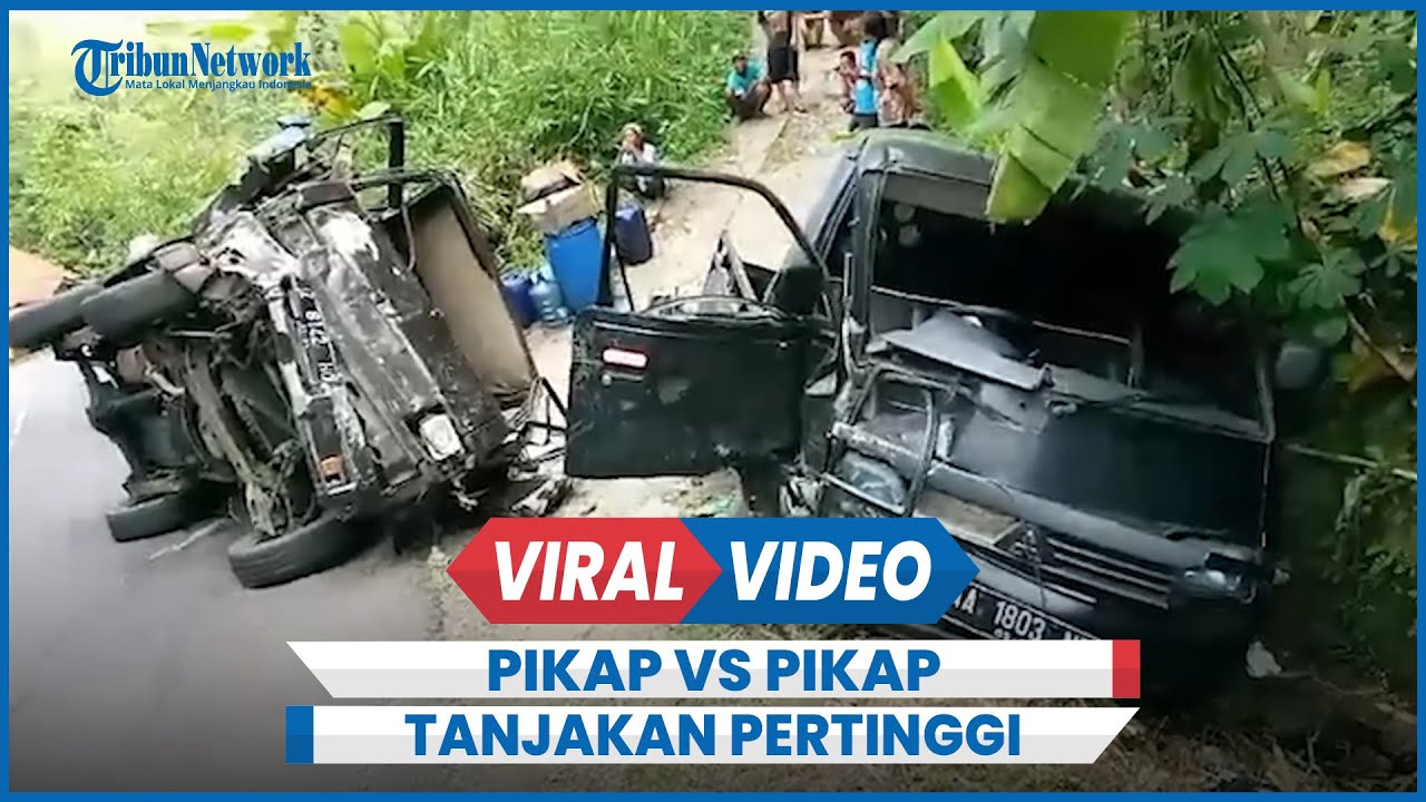 Kecelakaan Pikap Vs Pikap di Tanjakan Pertinggi Banjarnegara Tikungan Sekaligus Nanjak
