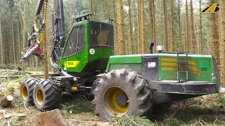 Holzernte - Waldarbeit Wood Harvester HSM 405H Forsttechnik Holzfäller im Einsatz - Forstwirtschaft