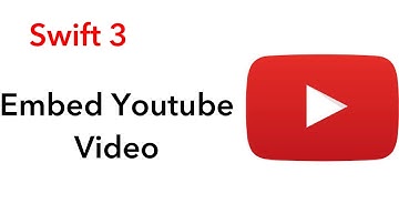 How to embed YouTube Video (Swift 3 + Xcode 8.2.1)