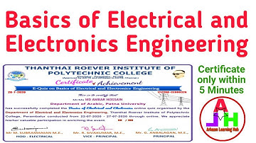 E-Quiz on Basics of Electrical and Electronics Engineering | Online Quiz | Free Quiz Certificate