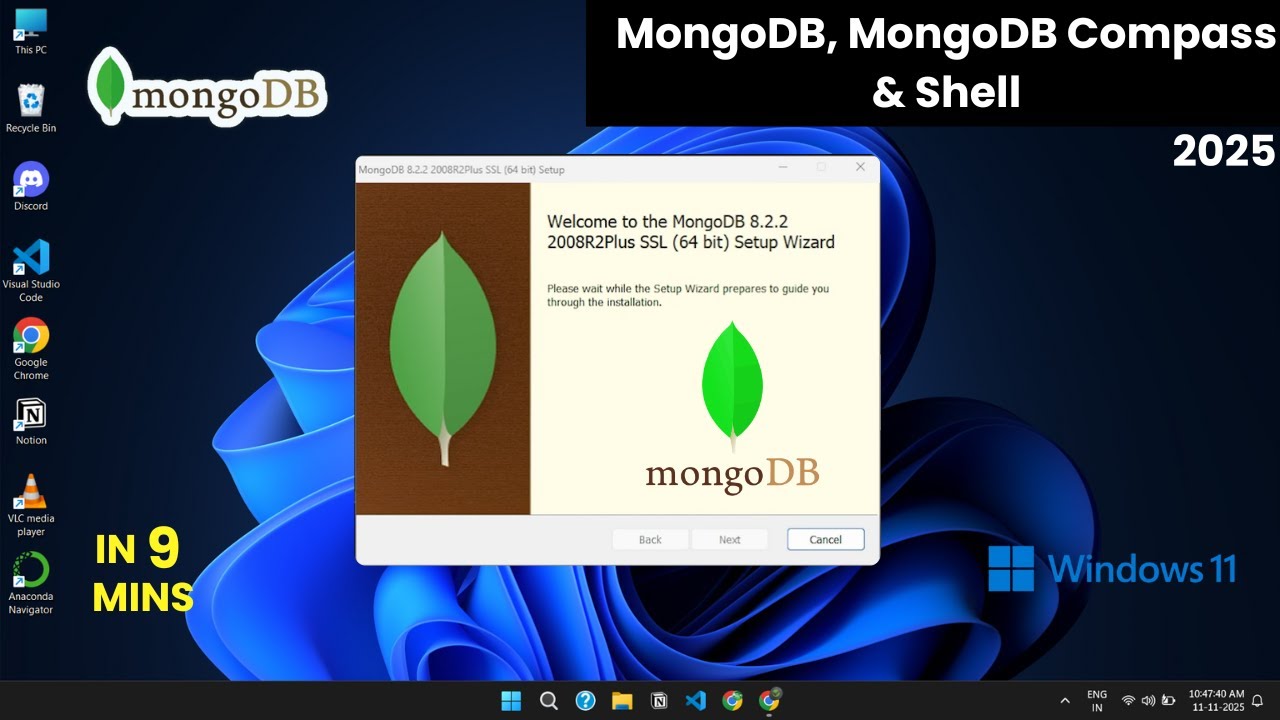 Загрузите и установите MongoDB в Windows 10/11 | MongoDB Compass + MongoDB Shell + настройка PATH