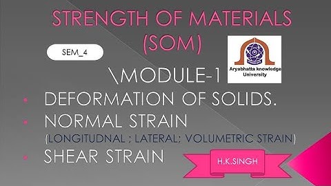 Strength of materials video #1 STRAIN_1 (SOM) aku