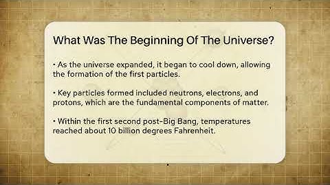 What Was The Beginning Of The Universe? - Physics Frontier