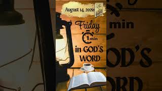 1MINUTE IN GODโS WORD 8/14/26 Matt 19:19KJB #JESUS #BIBLE #GOD #shorts #wisdom ##save