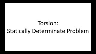 Torsion | Statically Determinate Problem | Example 1