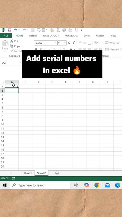 In excel how to put serial number | excel me serial numbers kaise add ...