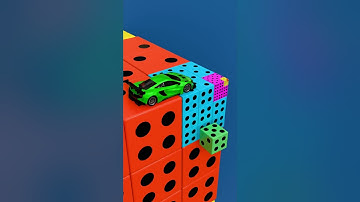 🏎️ Infinite Dice Loop with Racing Car 🔄 | Satisfying 3D Animation