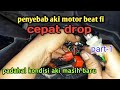 penyebab aki motor beat fi cepat drop