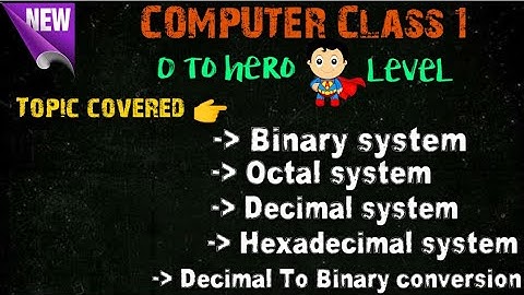 computer "number system" class-1 || IPU, DTU,UPLEET, PULEET,Sliet , Haryana ||online YT leet classes