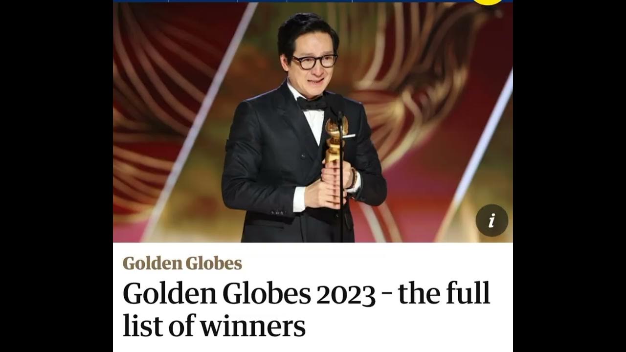 golden globes award winners list YouTube