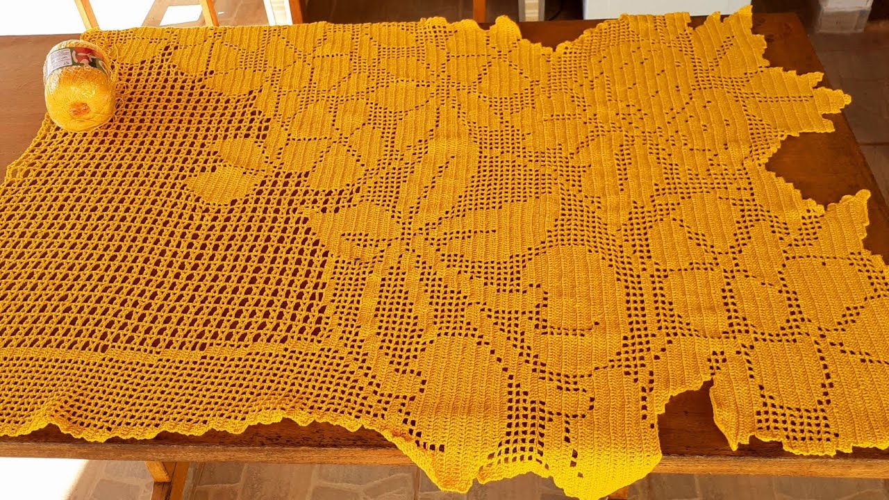 Caminho de Mesa Frutas e Flores Parte 2 #crochefile