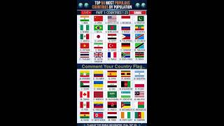 LIVE - World Top 50 Flag By Population Counting #population 24/08/2026
