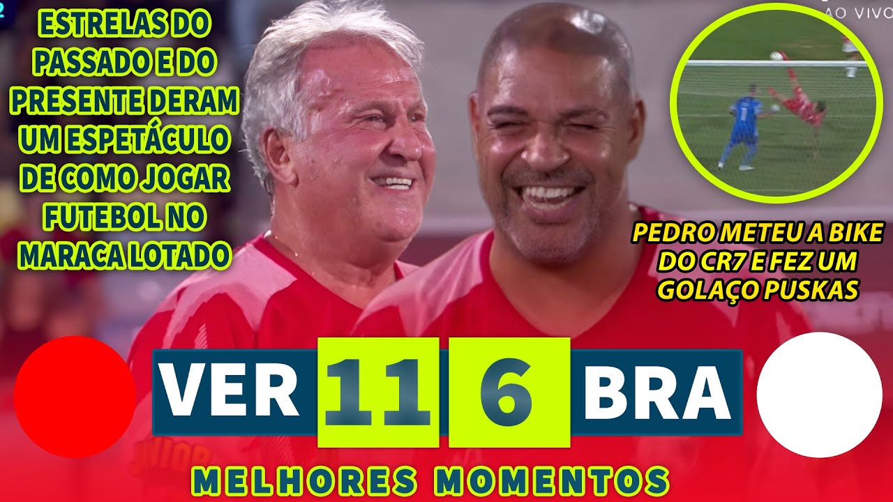 ROMÁRIO, ADRIANO IMPERADOR, ZICO, PETKOVIC, DENILSON SHOW, ARRASCA E PEDRO DERAM UM SHOW EM AMISTOSO