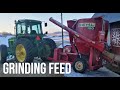 Grinding Corn on a Dairy Farm (John Deere and Gehl 100)